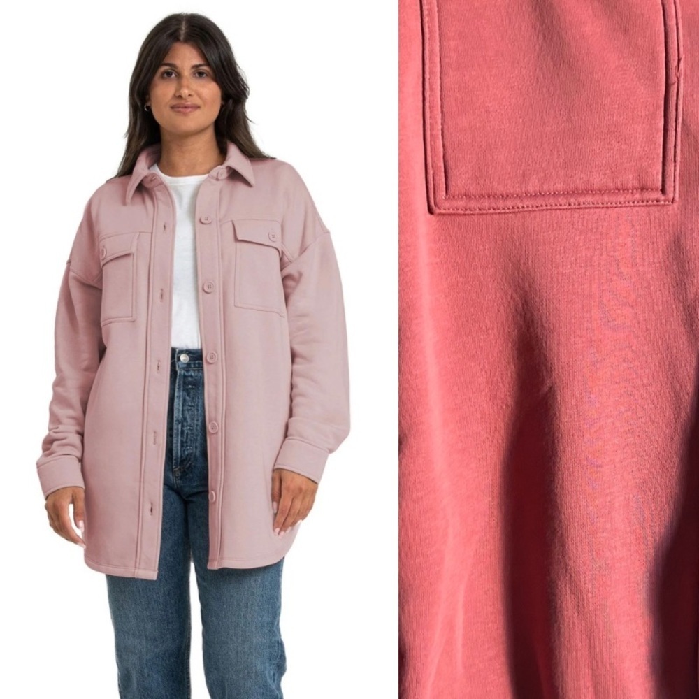 Lazy Pants Sz M Raspberry Relaxed Casual Outdoor Shacket